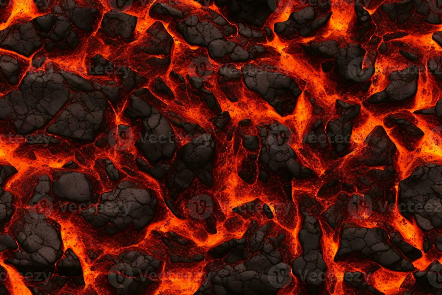 Seamless Lava Pattern. Ai generative photo