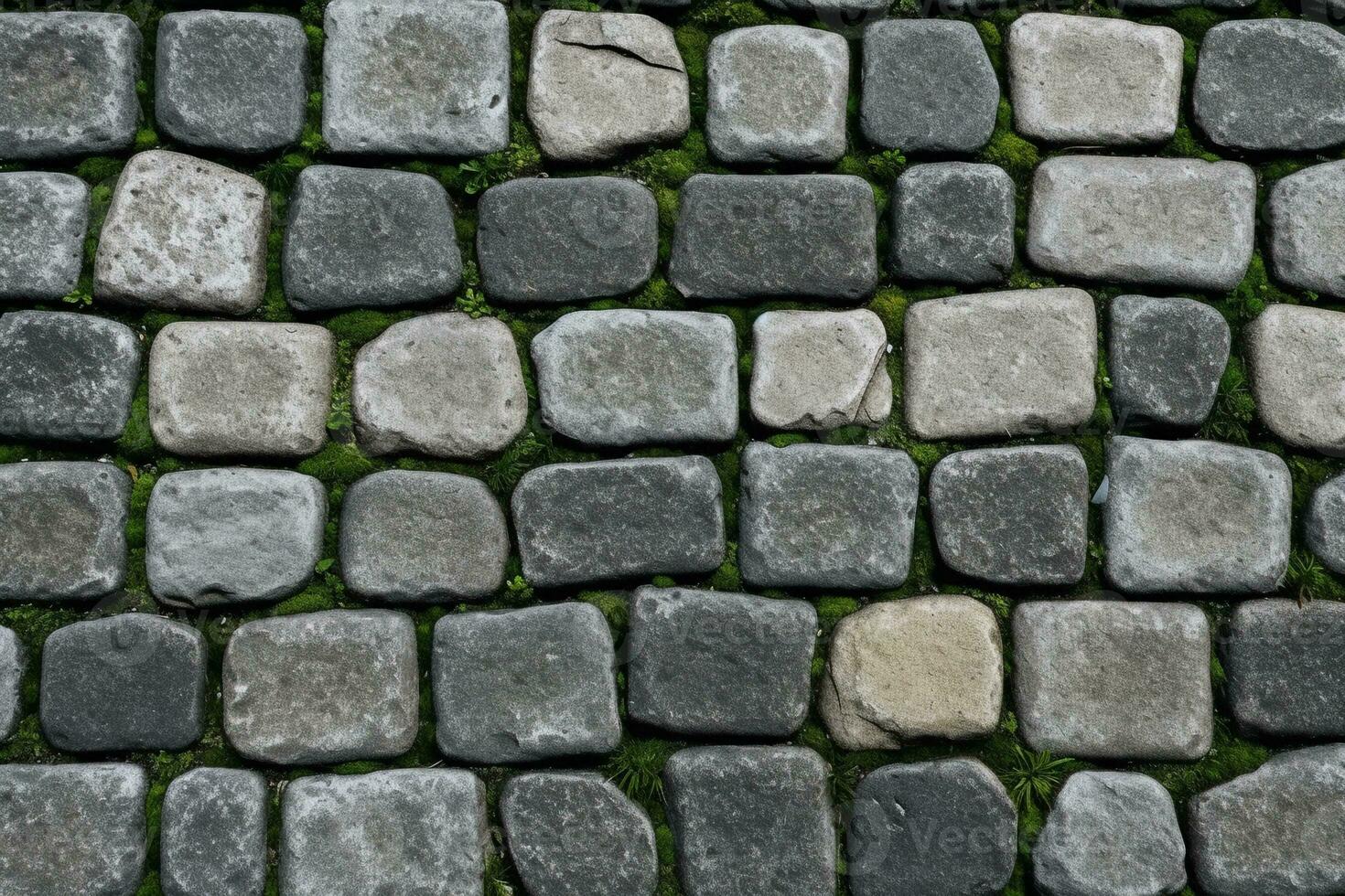 Cobblestone Sidewalk Texture. Ai generative photo