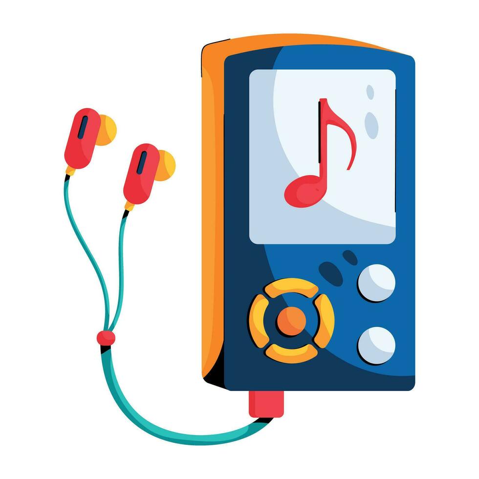 Trendy Mp3 Player vector