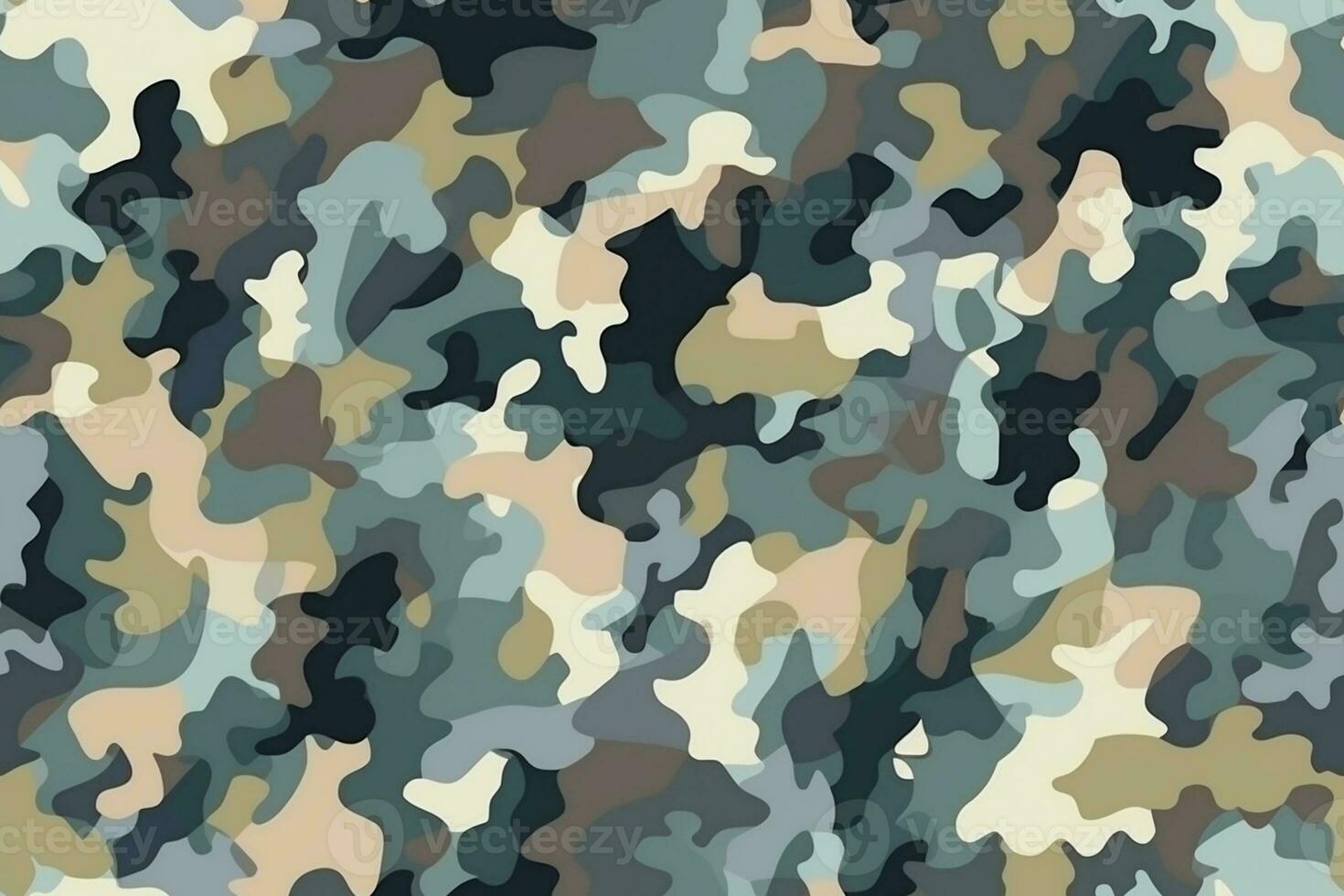 Camouflage Seamless Pattern. Ai generative photo