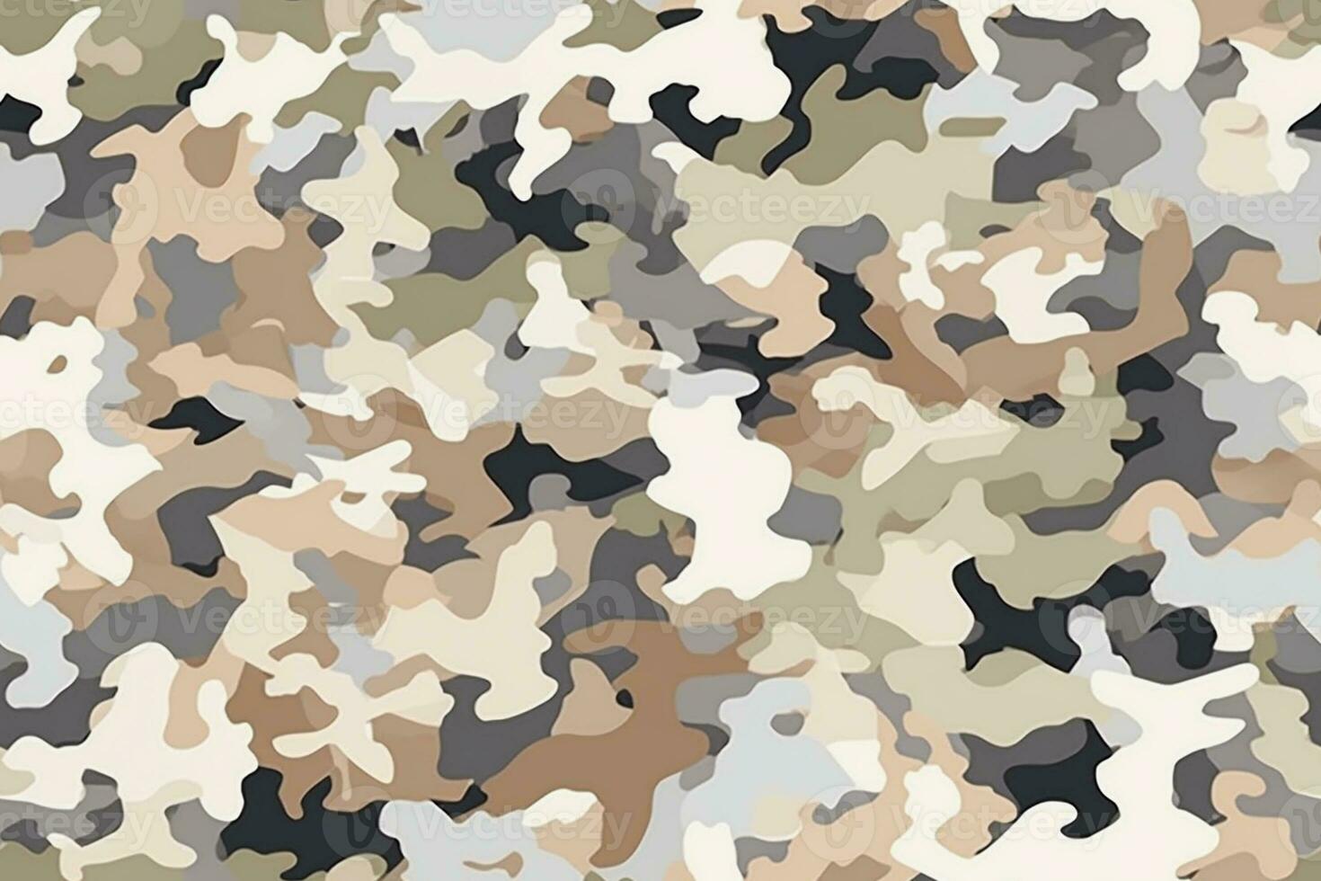 Camouflage Seamless Pattern. Ai generative photo