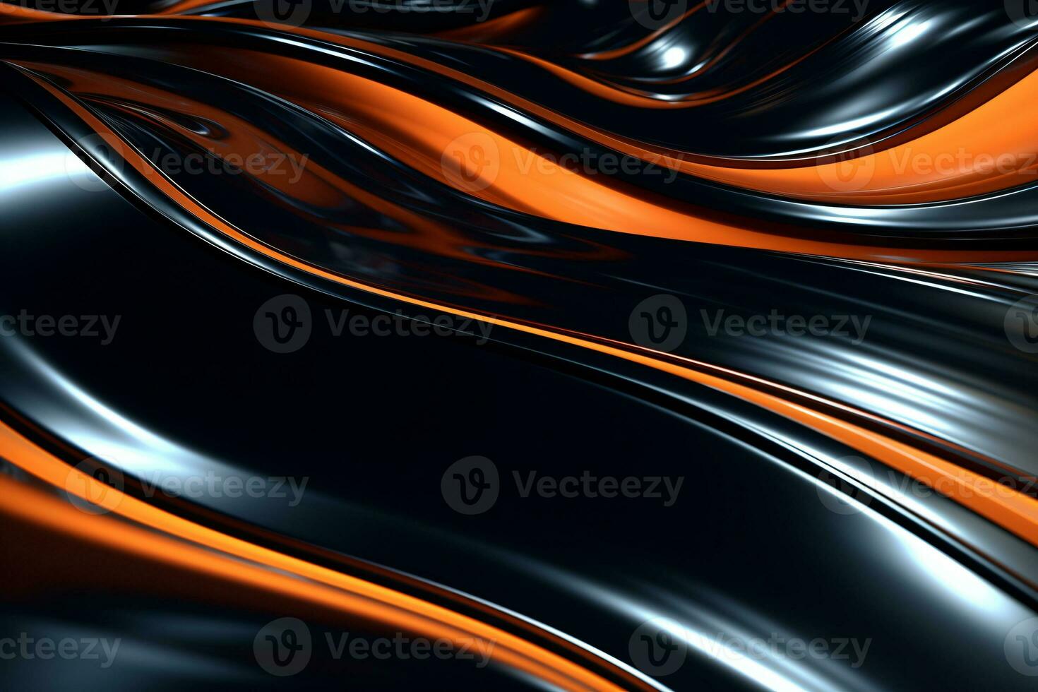 Chrome Liquid Art. Ai generative photo