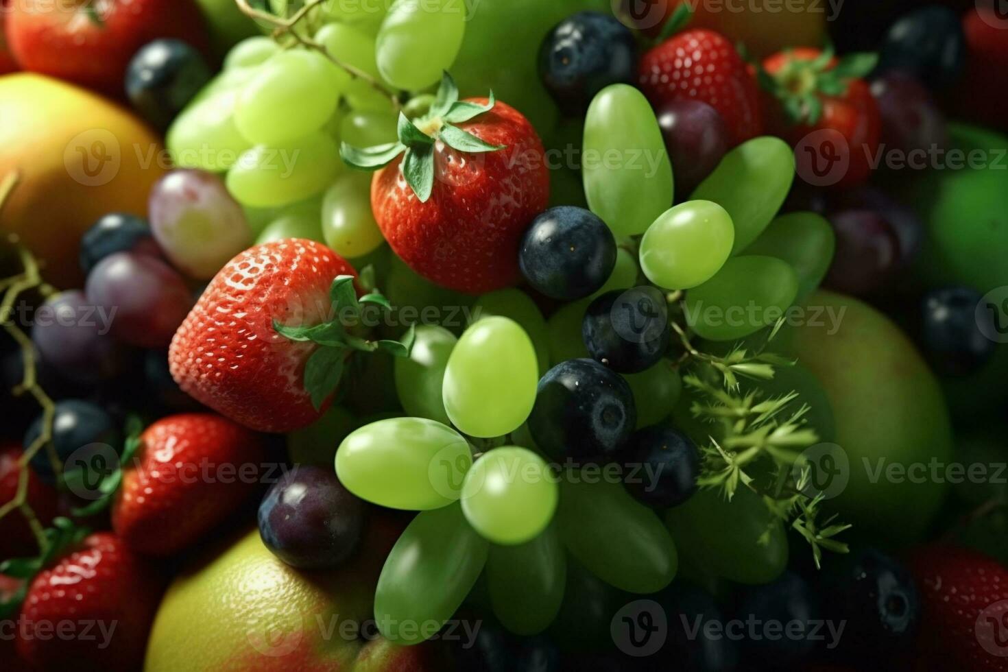 Fresh Fruits. Ai generative photo