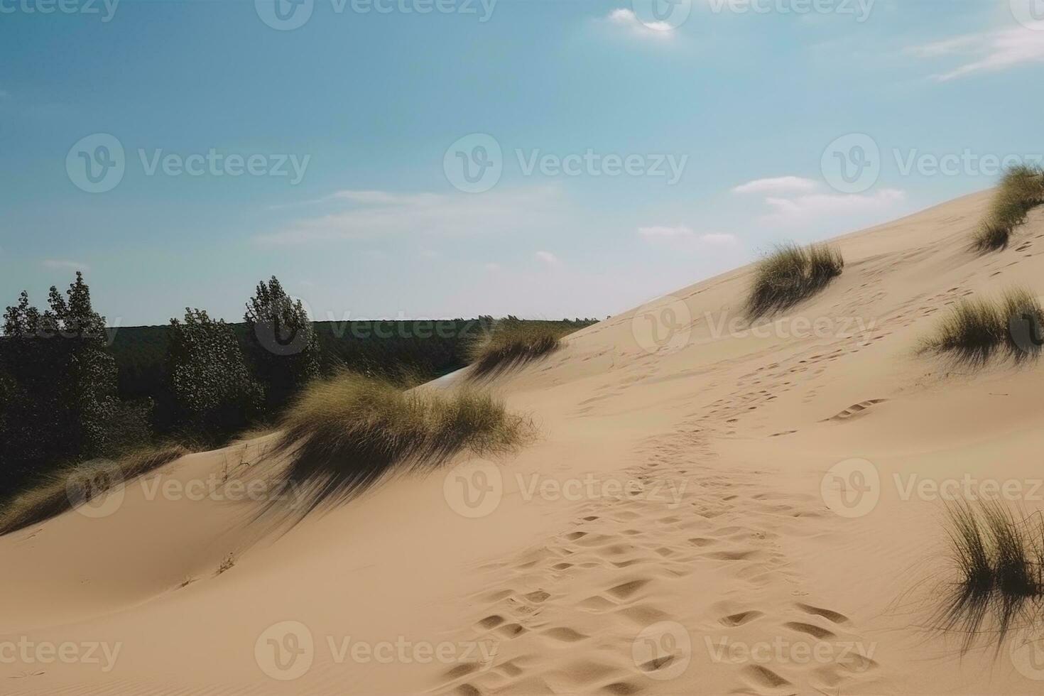 Desert with Dunes. Ai generative photo
