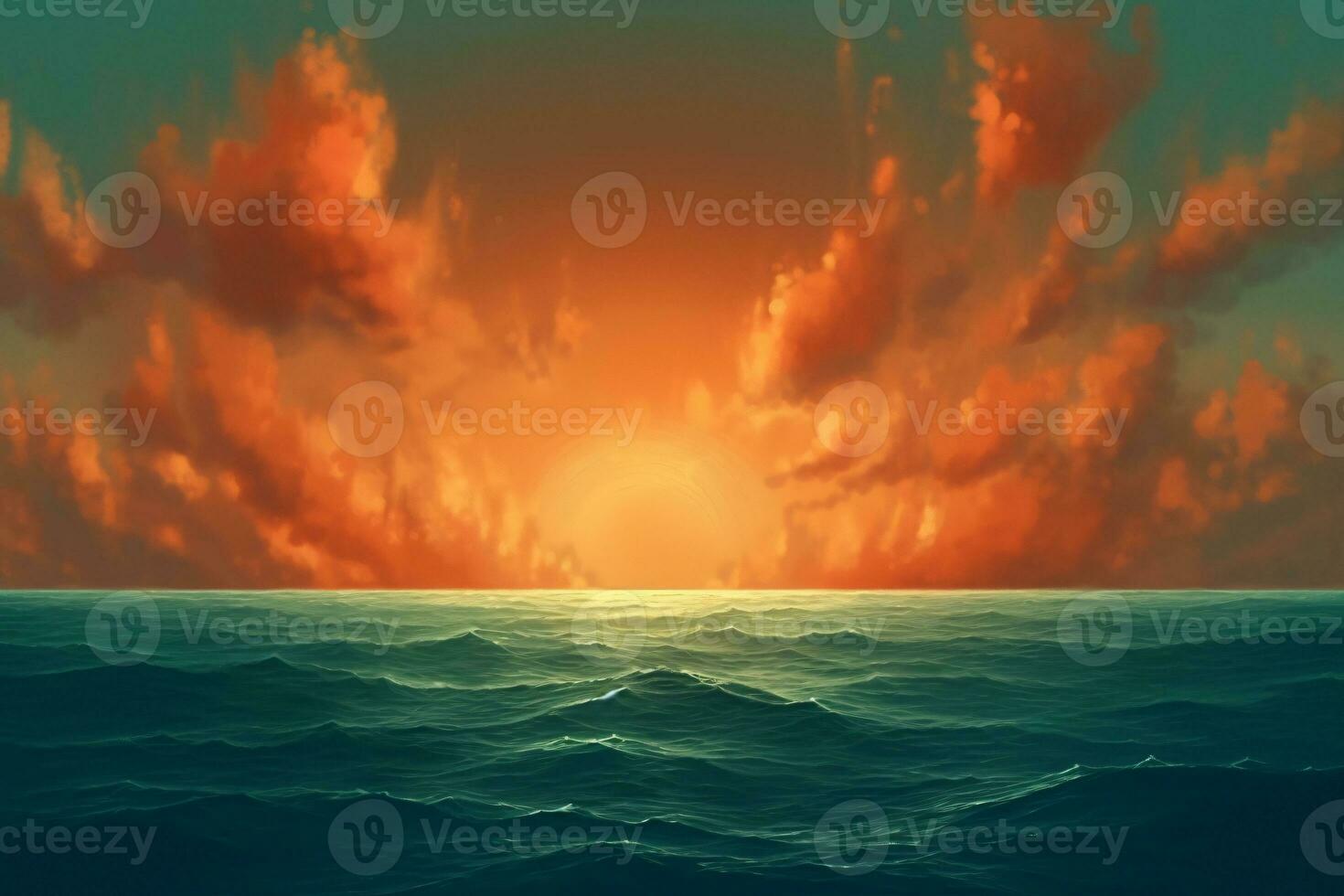 Horizone Line Background. Ai generative photo