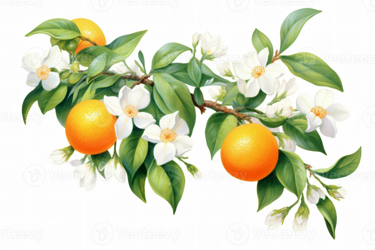 Fresco naranja frutas ai generativo foto