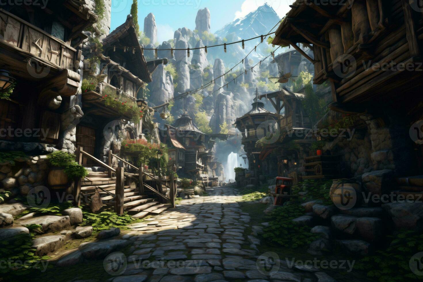 Game Background. Ai generative photo