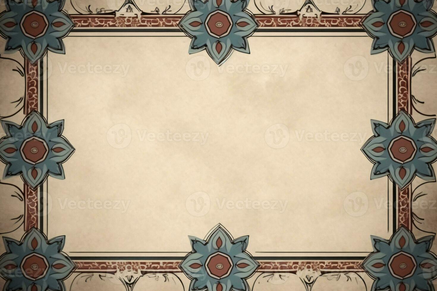 Vintage Paper With Frame. Ai generative photo