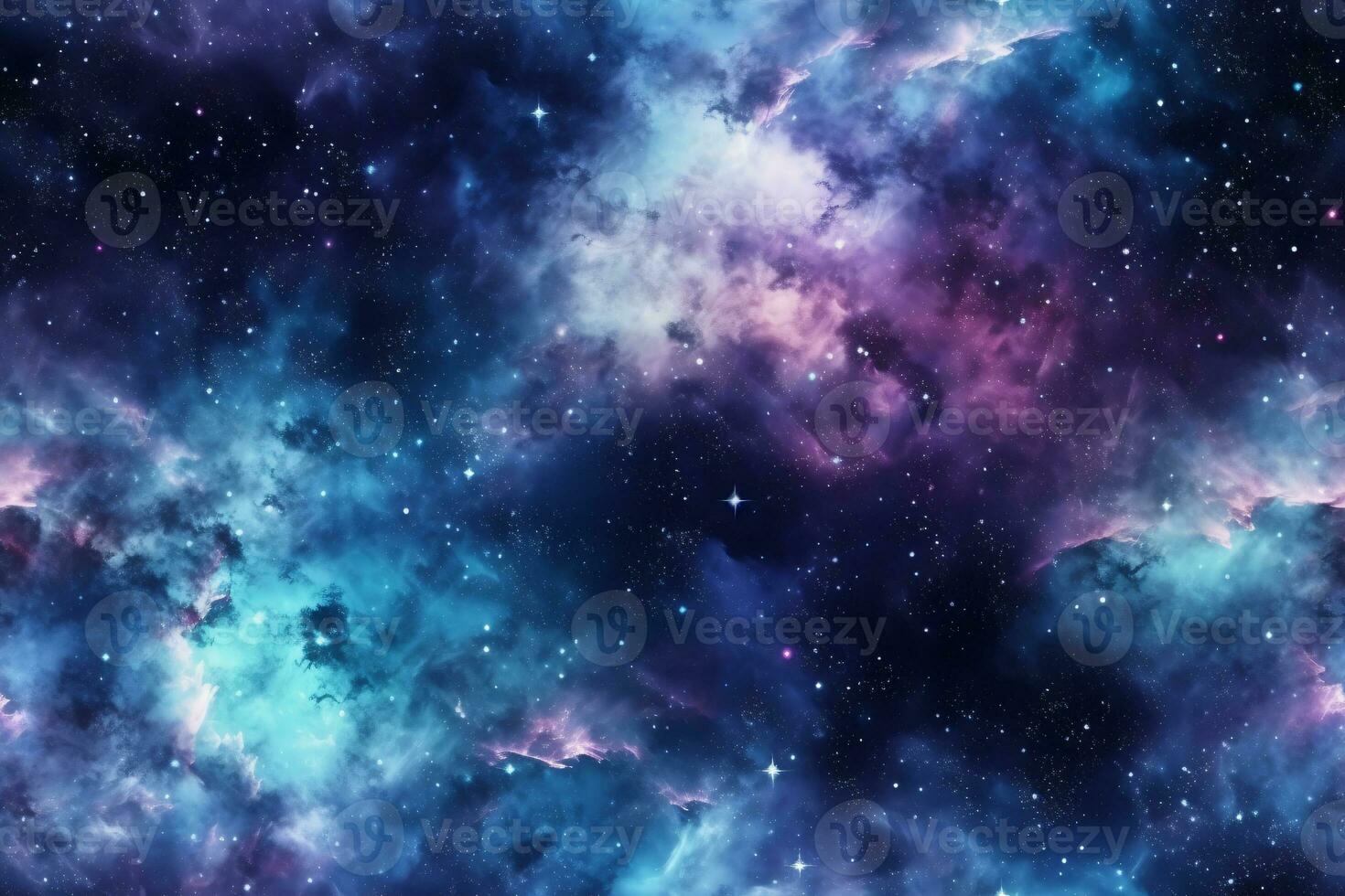 Seamless Galaxy Pattern. Ai generative photo