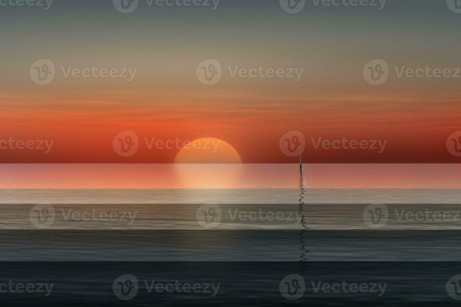 Horizone Line Background. Ai generative photo