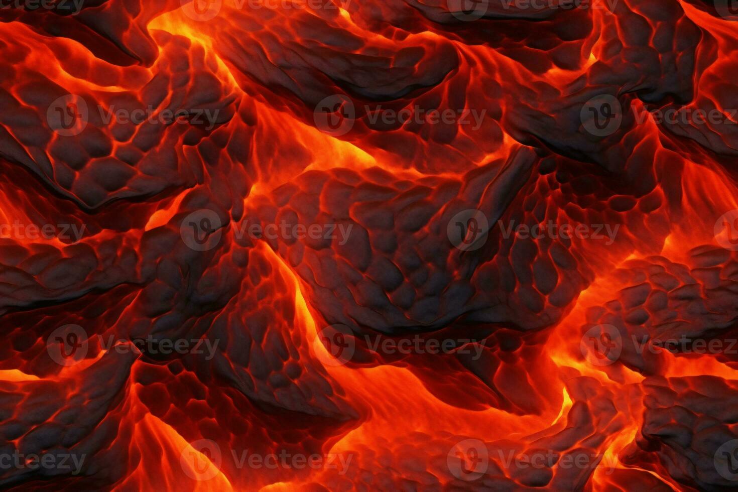 Seamless Lava Pattern. Ai generative photo