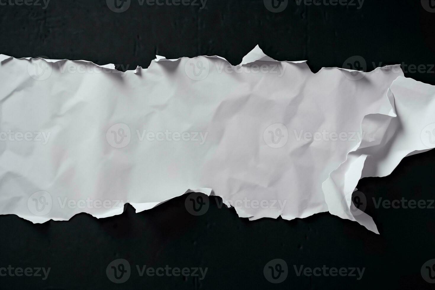 Torn Paper on Black Background. Ai generative photo
