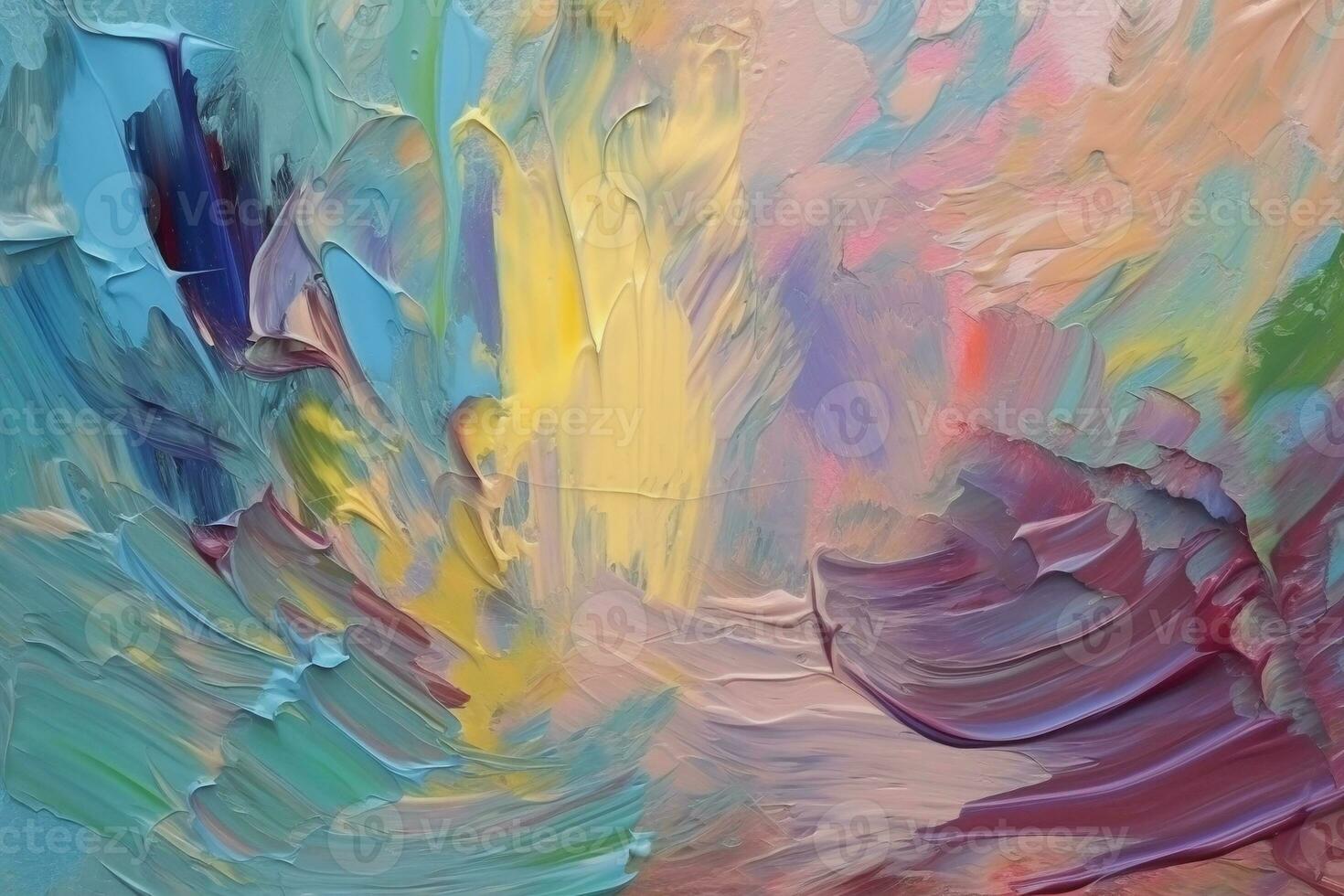 Colorful Oil Brush Strokes Texture. Ai generative photo