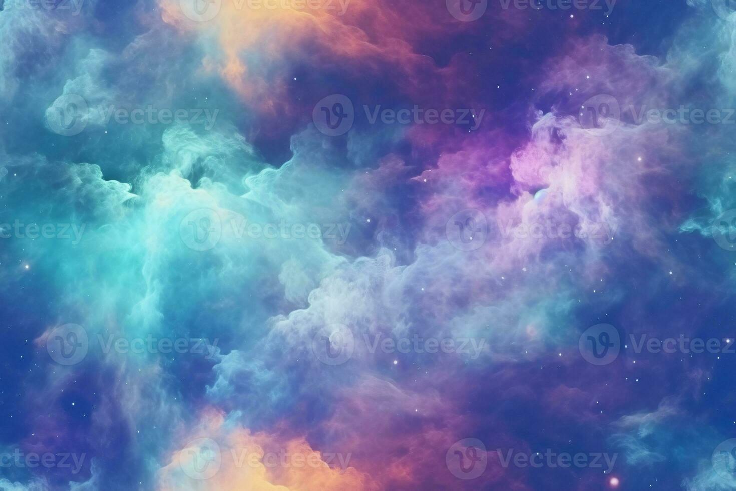 Seamless Galaxy Pattern. Ai generative photo