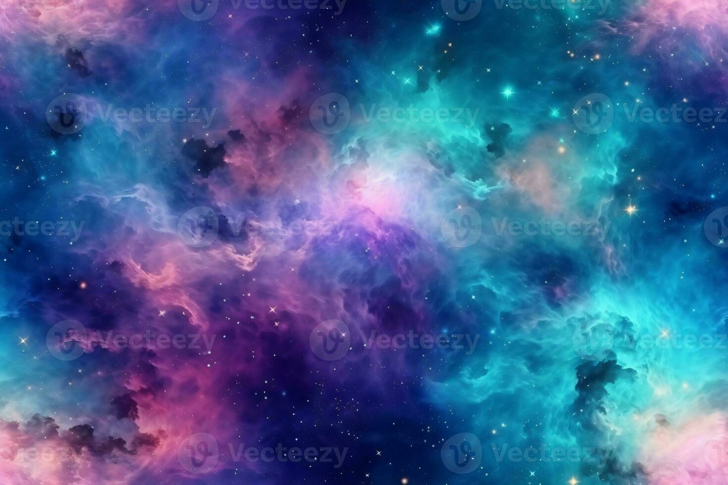 Seamless Galaxy Pattern. Ai generative photo