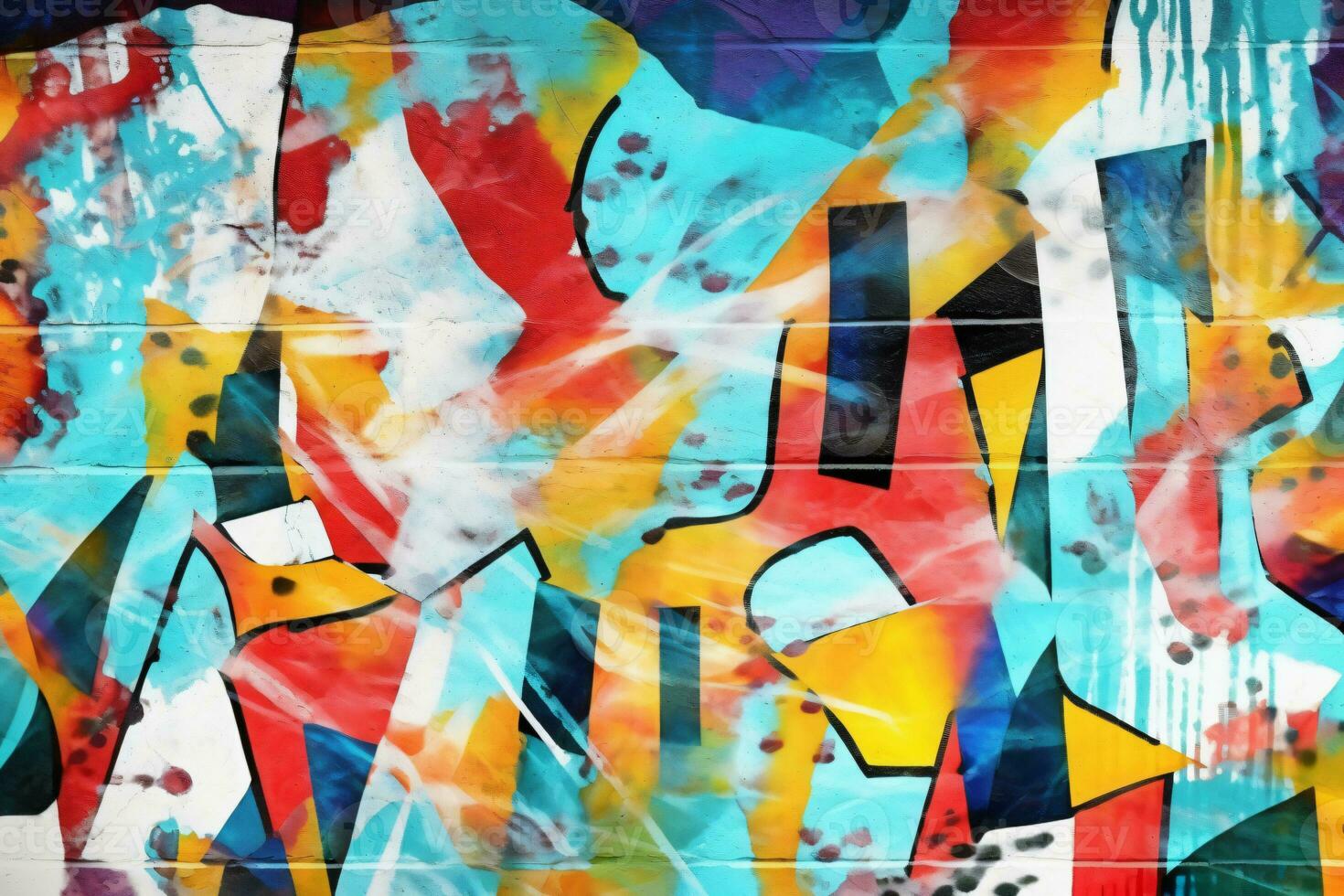 Abstract Graffiti Wall Art Background. Ai generative photo
