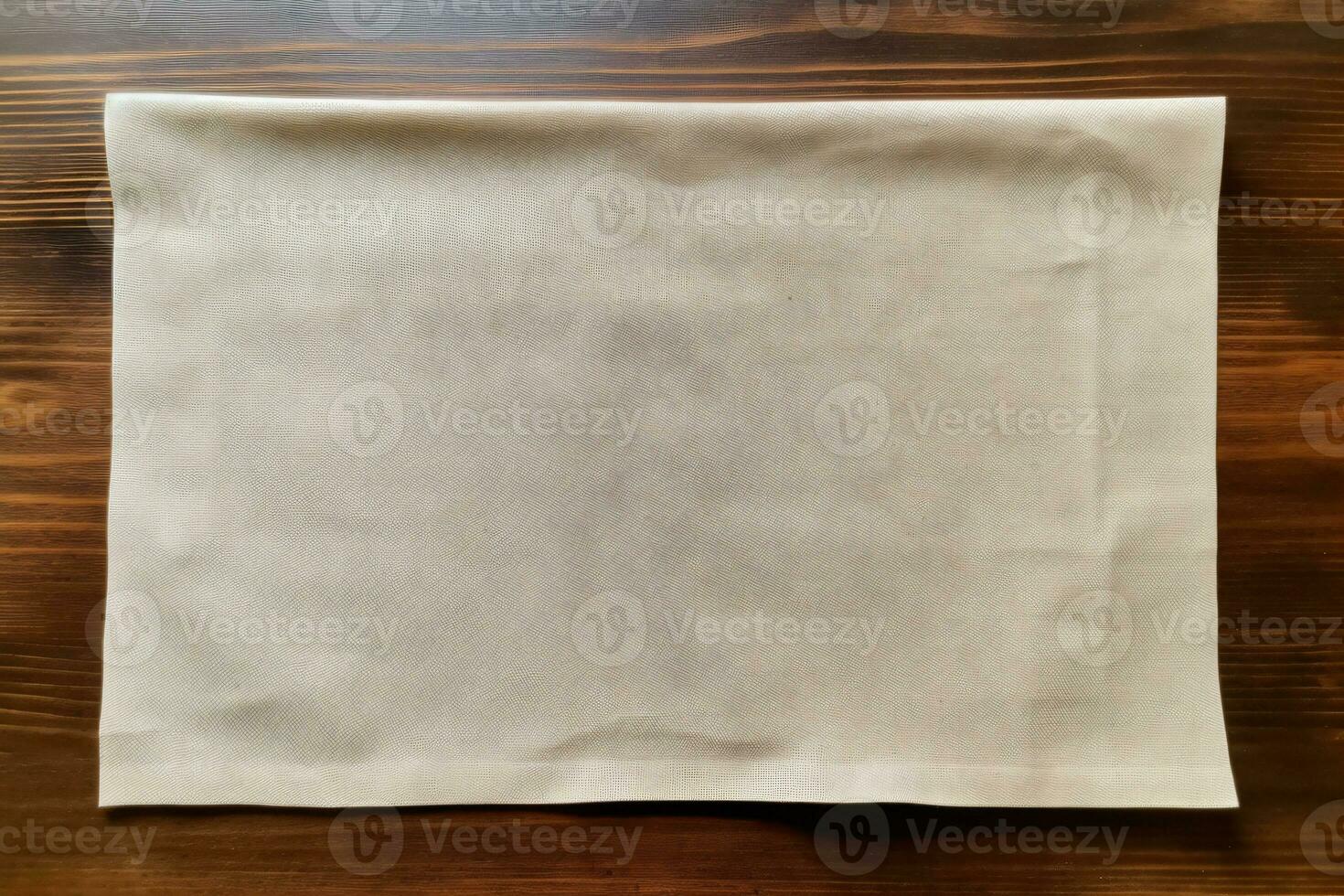 Fabric Cloth On Wooden Table. Ai generative photo