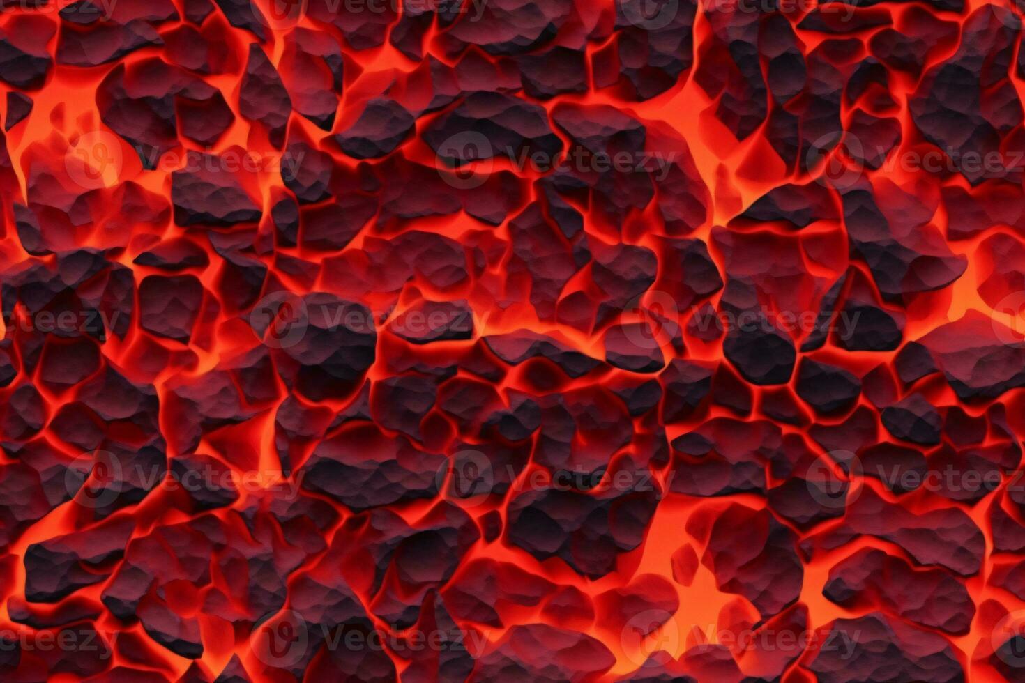 Seamless Lava Pattern. Ai generative photo
