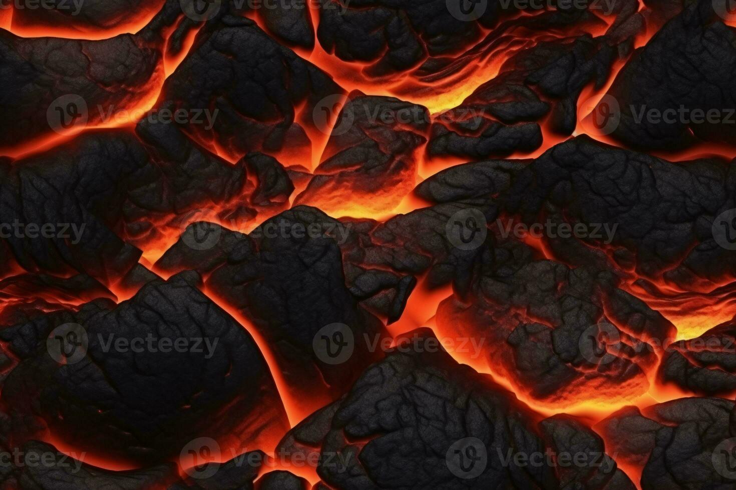 Seamless Lava Pattern. Ai generative photo