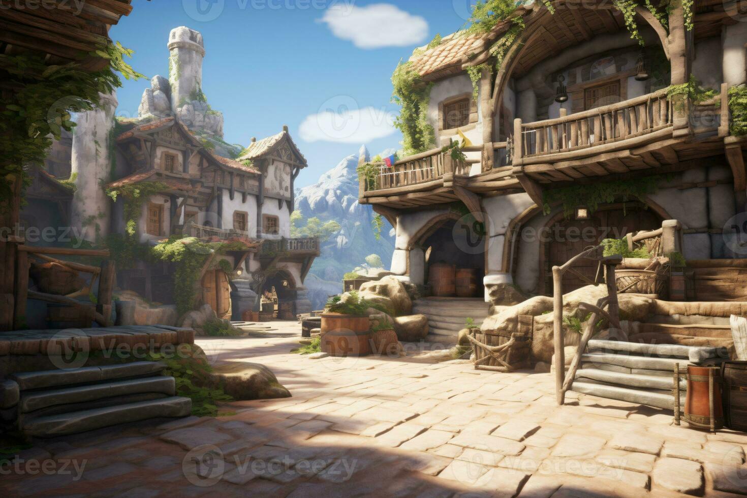 Game Background. Ai generative photo
