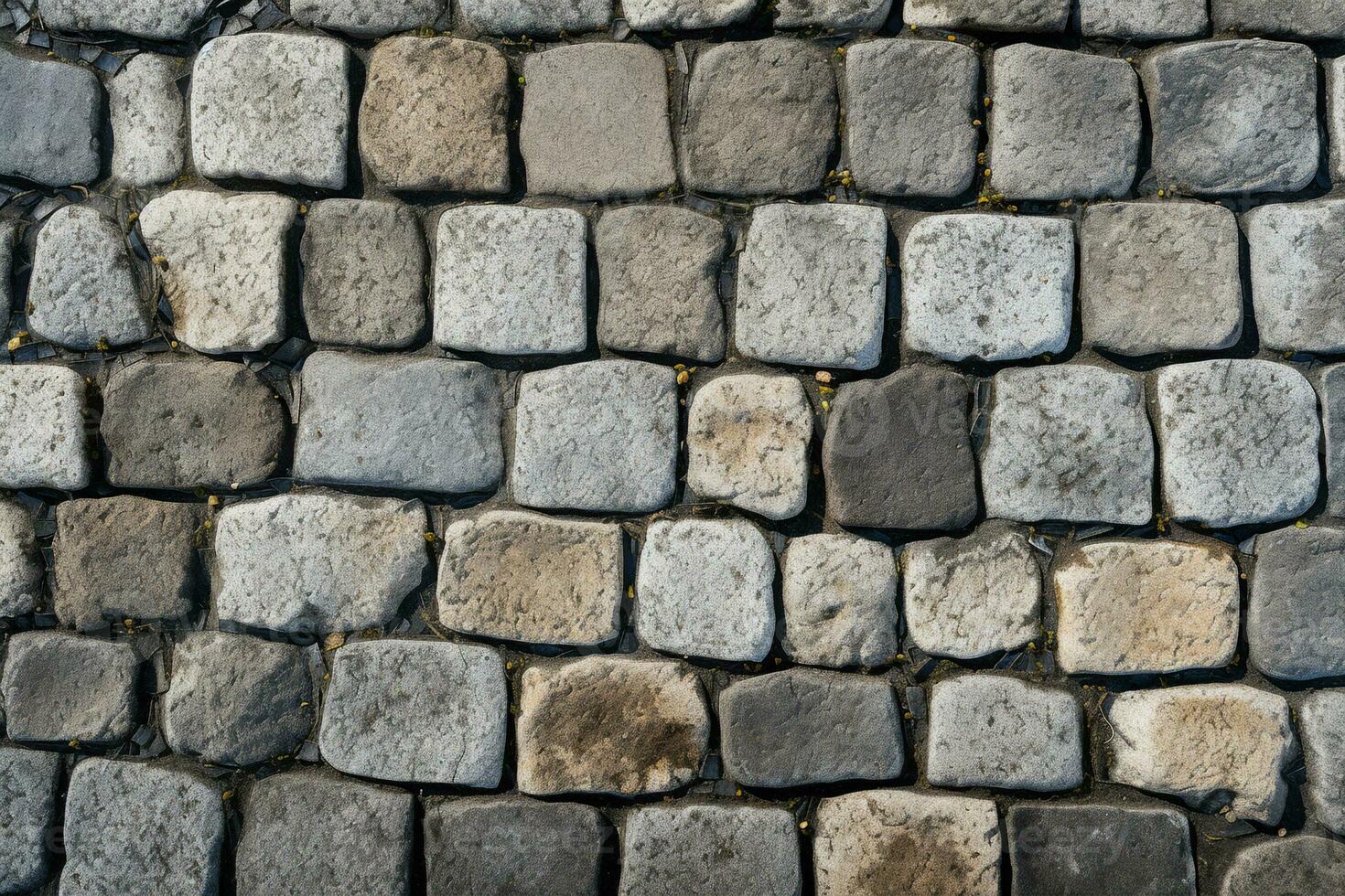 Cobblestone Sidewalk Texture. Ai generative photo