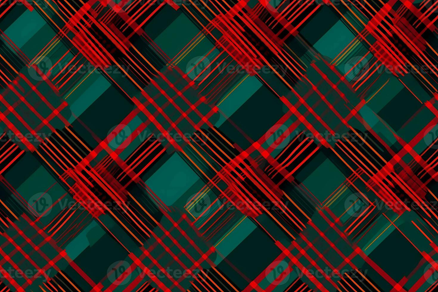 Tartan Seamless Pattern. Ai generative photo