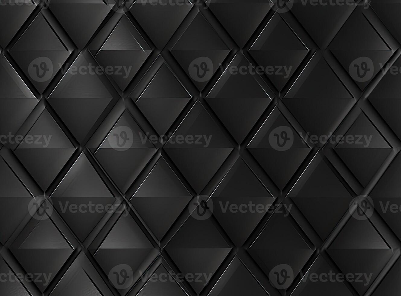 Seamless Metal Floor Plate With Diamond Pattern.Black metal background or black steel surface. SEAMLESS PATTERN. Created with technology. photo
