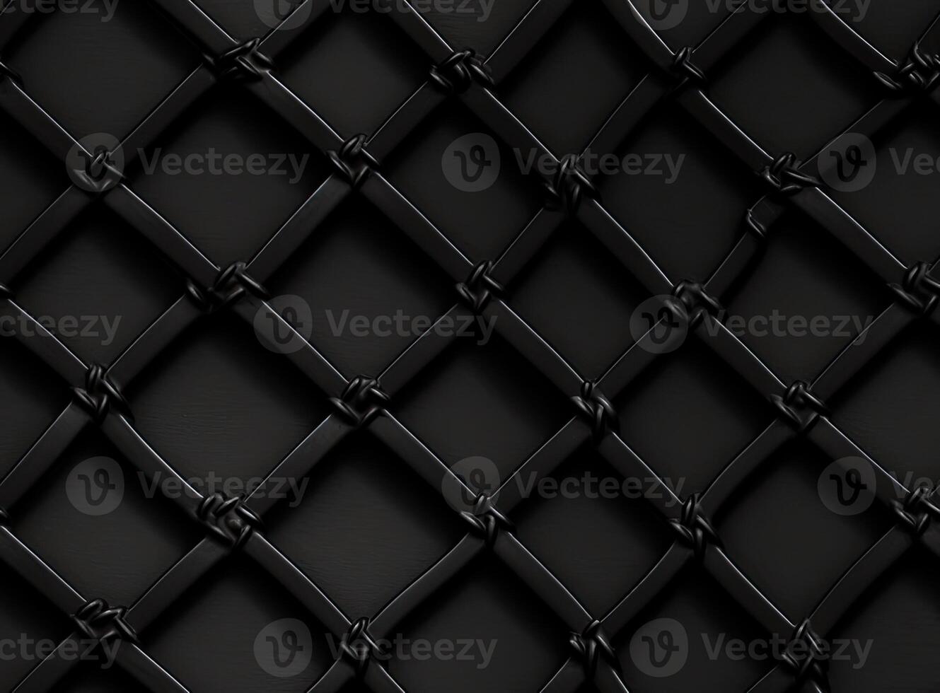 Seamless Metal Floor Plate With Diamond Pattern.Black metal background or black steel surface. SEAMLESS PATTERN. Created with technology. photo