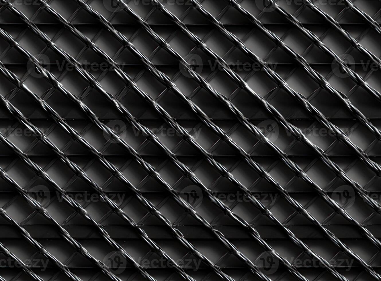 Seamless Metal Floor Plate With Diamond Pattern.Black metal background or black steel surface. SEAMLESS PATTERN. Created with technology. photo
