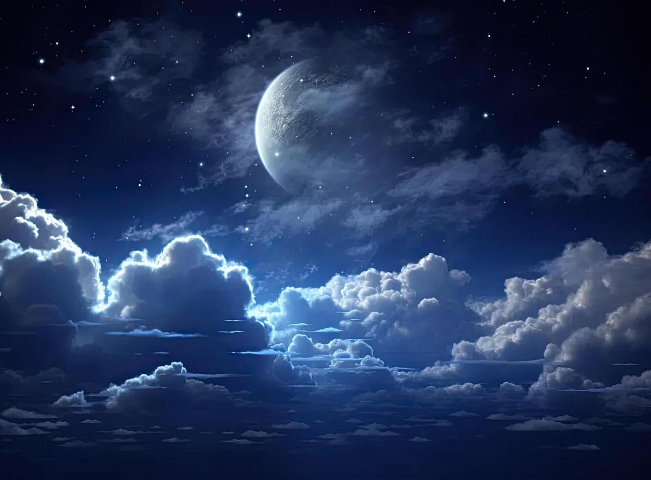 backgrounds night sky with stars and moon and clouds. Elements of this