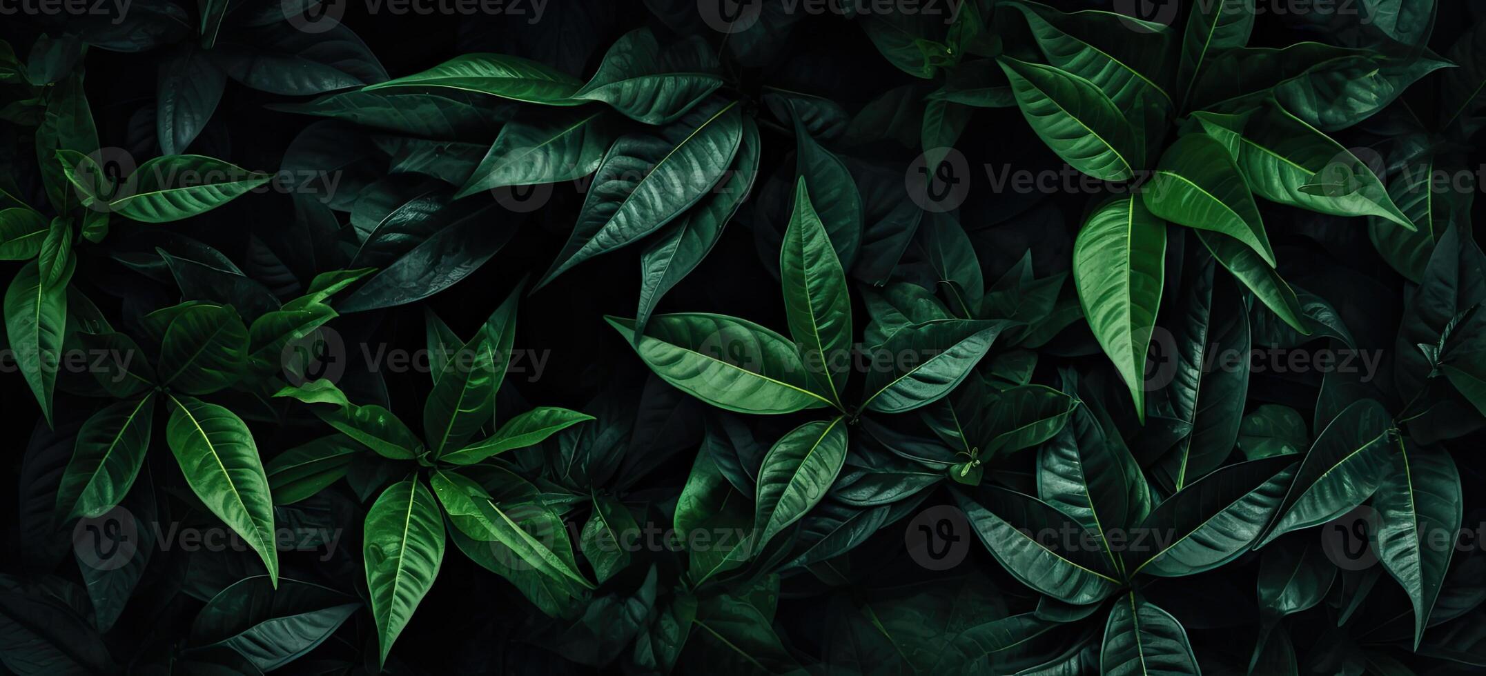 Closeup green leaves background, Overlay fresh leaf pattern, Natural foliage textured and background. Created with Generative AI technology. photo