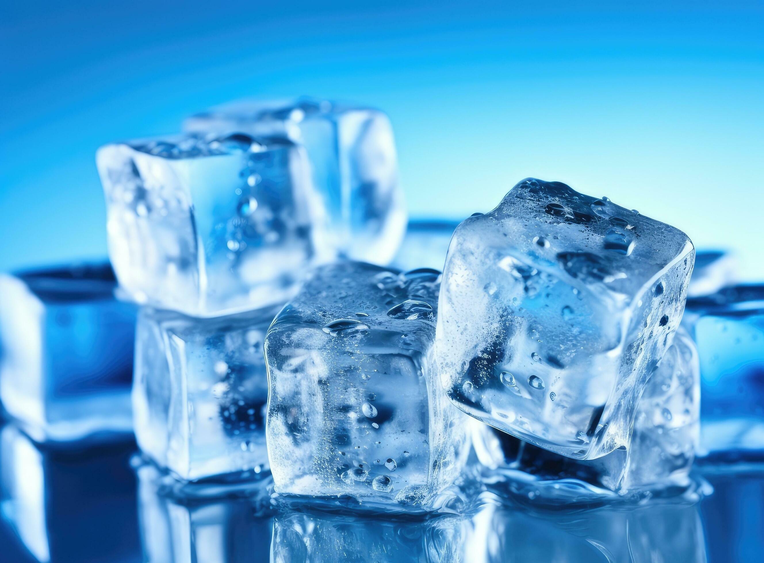 Ice Cubes Melting In Glass