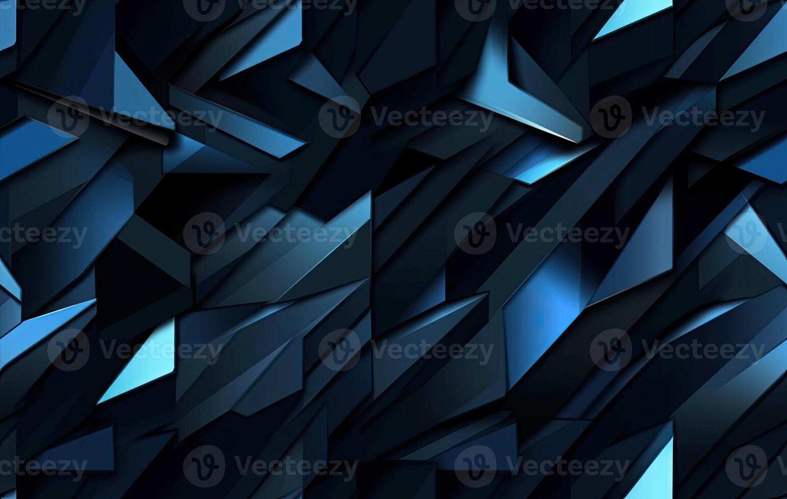 Modern black blue abstract background. Minimal. Color gradient. Dark. Web banner. Geometric shape. 3d effect. Lines stripes triangles. SEAMLESS PATTERN. Created with Generative AI technology. photo