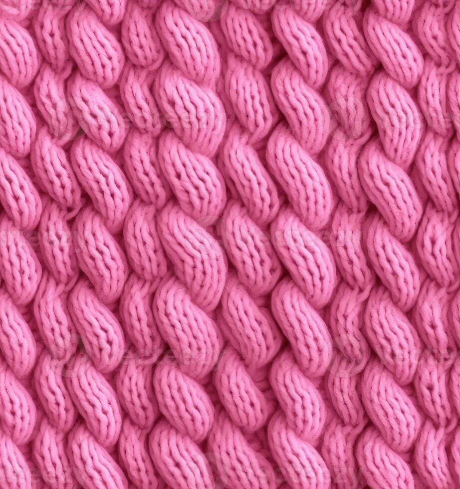 Seamless Knit Texture. Warm, soft, fluffy textile material. Elegant, stylish background for design, advertising. Empty space for inscriptions. SEAMLESS PATTERN. Created with Generative AI technology. photo