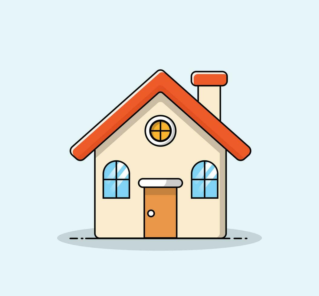 House building vector icon illustration