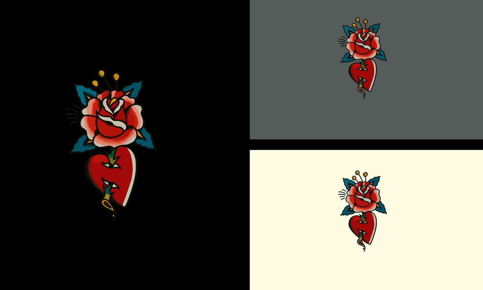 rojo flores vector ilustración diseño