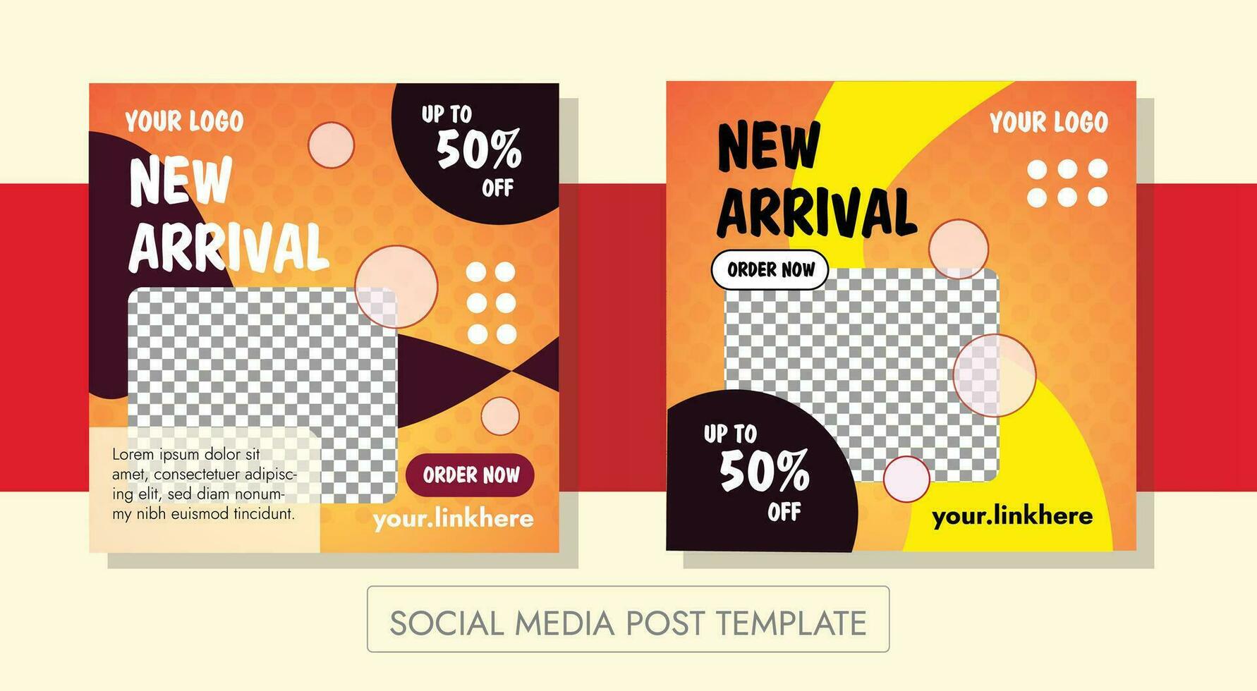 New Arrival Social Media Post Collection vector