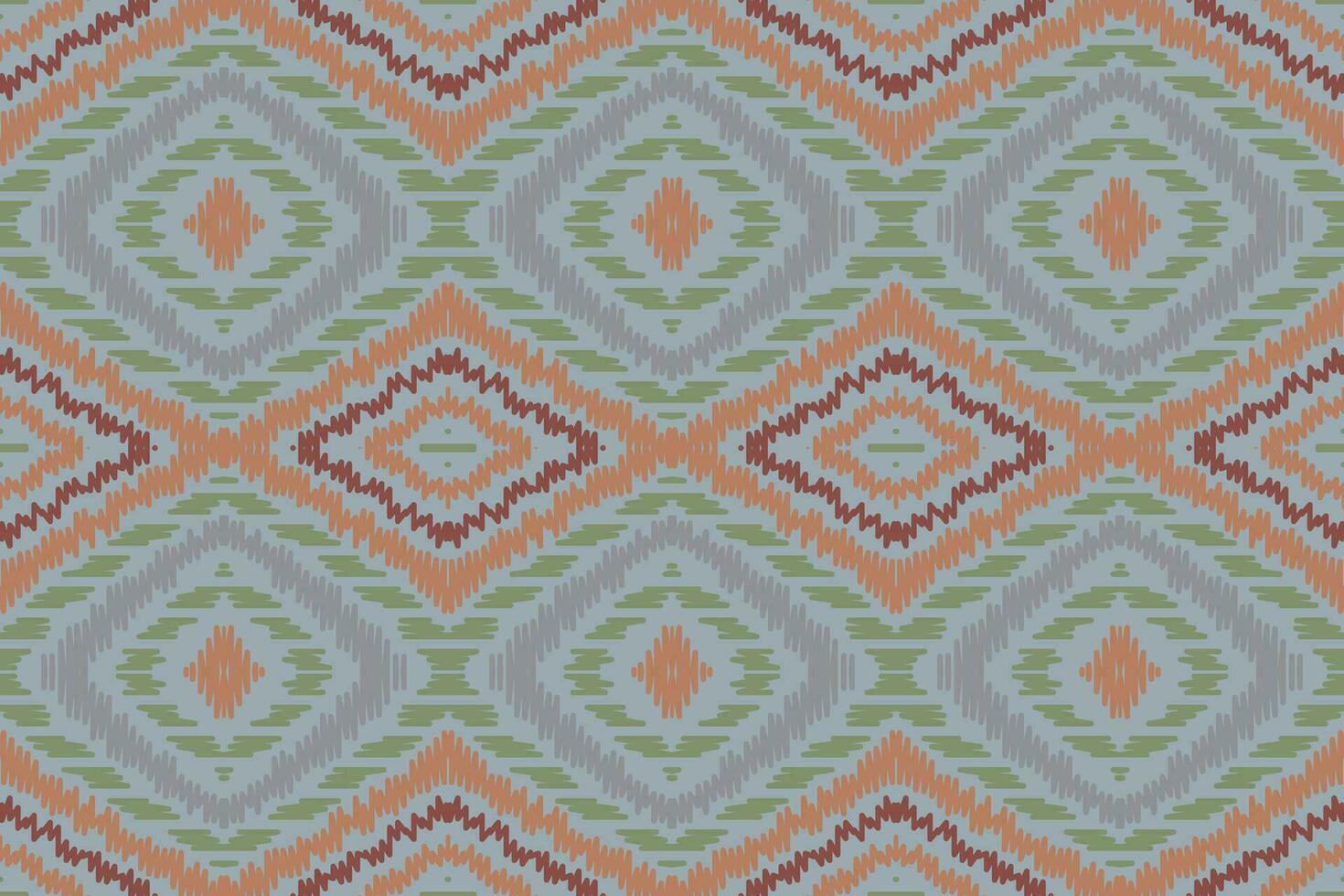 Ikat Damask Embroidery Background. Ikat Aztec Geometric Ethnic Oriental Pattern Traditional. Ikat Aztec Style Abstract Design for Print Texture,fabric,saree,sari,carpet. vector