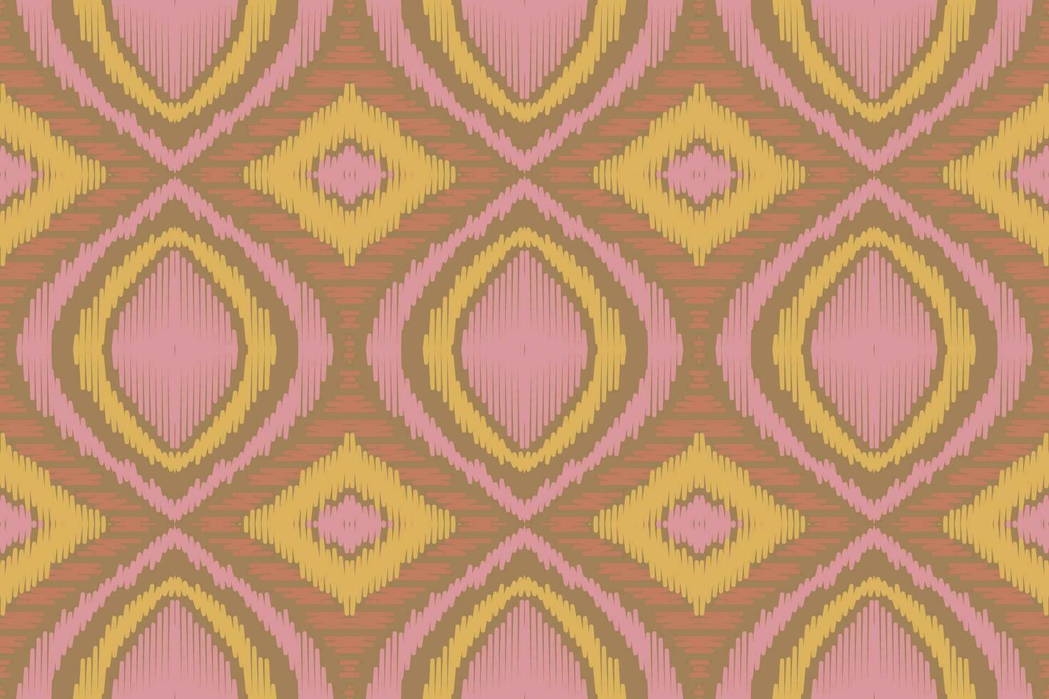 Ikat Damask Embroidery Background. Ikat Flower Geometric Ethnic Oriental Pattern Traditional. Ikat Aztec Style Abstract Design for Print Texture,fabric,saree,sari,carpet. vector