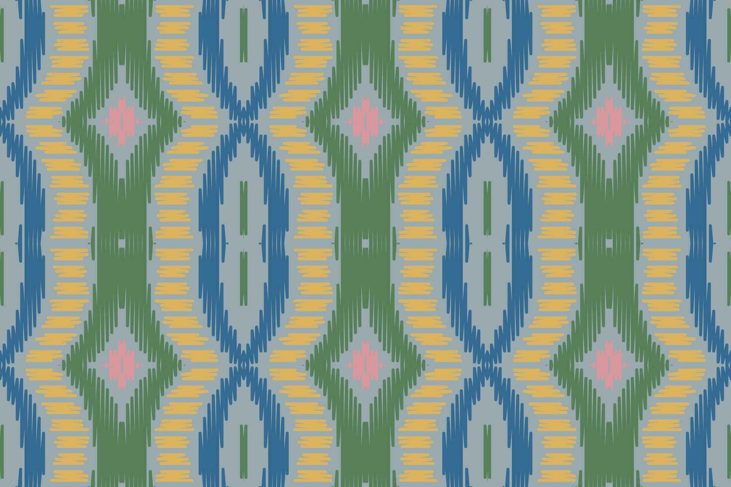 Motif Ikat Seamless Pattern Embroidery Background. Ikat Print Geometric Ethnic Oriental Pattern traditional.aztec Style Abstract Vector design for Texture,fabric,clothing,wrapping,sarong.