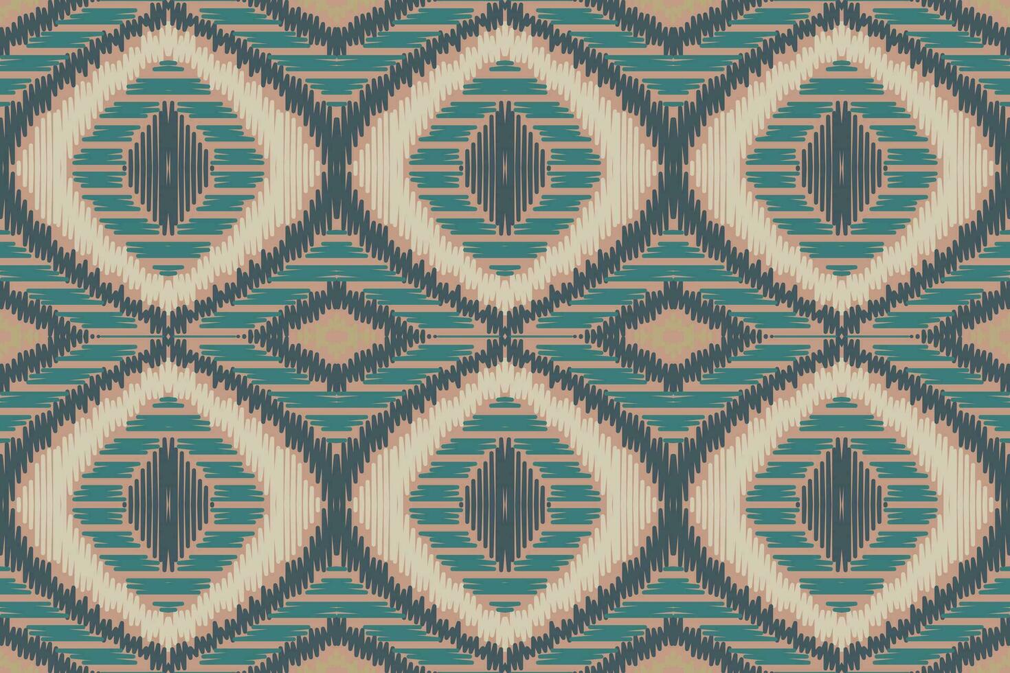Ikat Damask Paisley Embroidery Background. Ikat Flowers Geometric Ethnic Oriental Pattern Traditional. Ikat Aztec Style Abstract Design for Print Texture,fabric,saree,sari,carpet. vector
