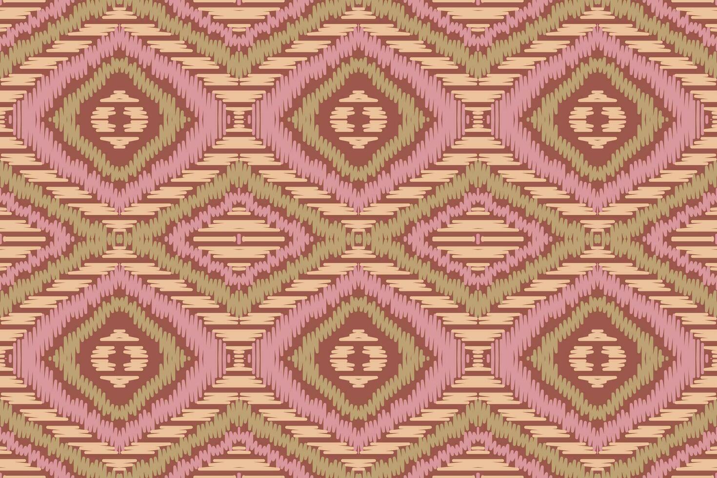 Ikat Damask Paisley Embroidery Background. Ikat Texture Geometric Ethnic Oriental Pattern Traditional. Ikat Aztec Style Abstract Design for Print Texture,fabric,saree,sari,carpet. vector