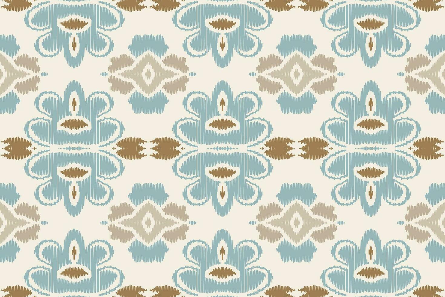 Ikat Damask Paisley Embroidery Background. Ikat Frame Geometric Ethnic Oriental Pattern Traditional. Ikat Aztec Style Abstract Design for Print Texture,fabric,saree,sari,carpet. vector