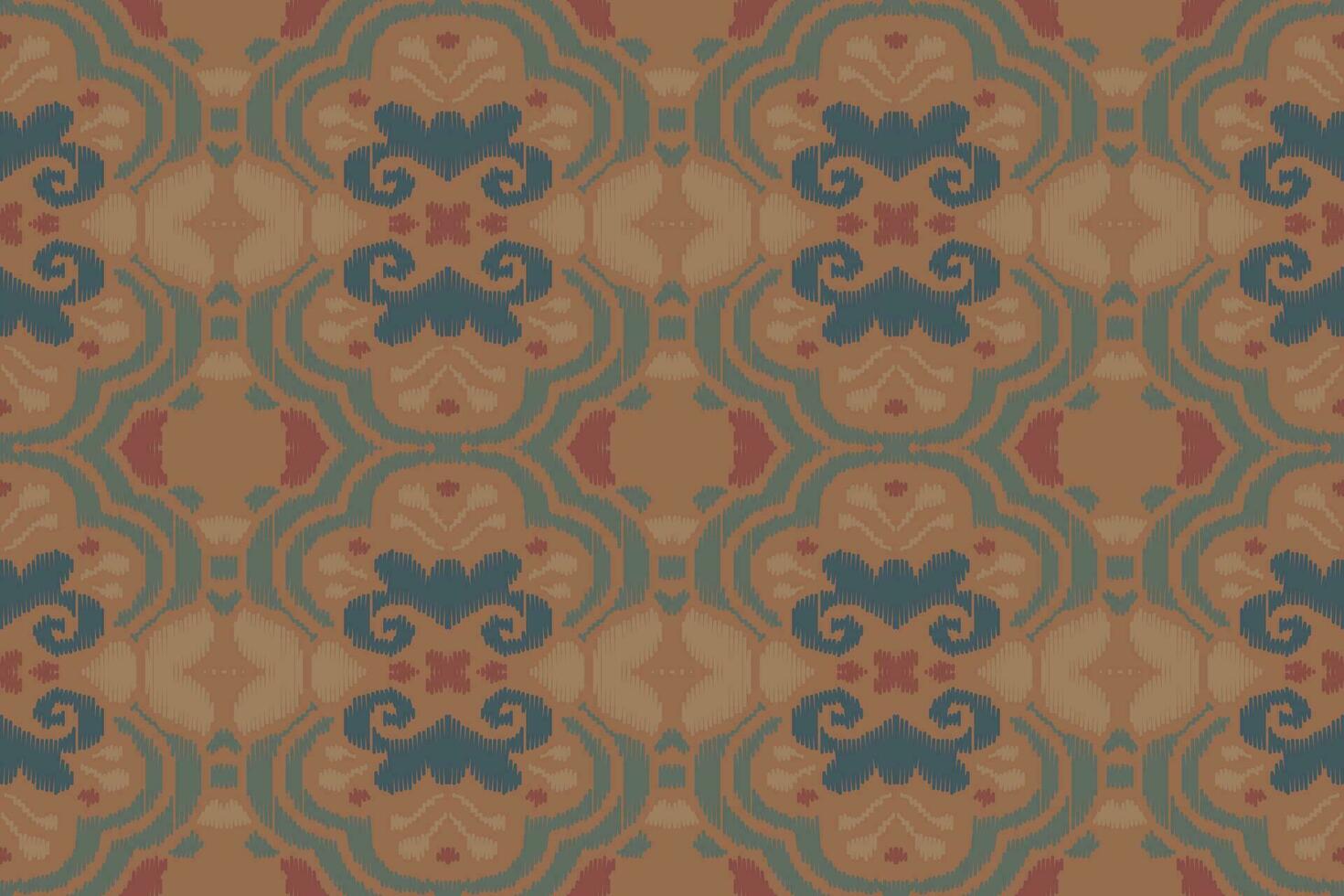 Ikat Damask Paisley Embroidery Background. Ikat Prints Geometric Ethnic Oriental Pattern Traditional. Ikat Aztec Style Abstract Design for Print Texture,fabric,saree,sari,carpet. vector