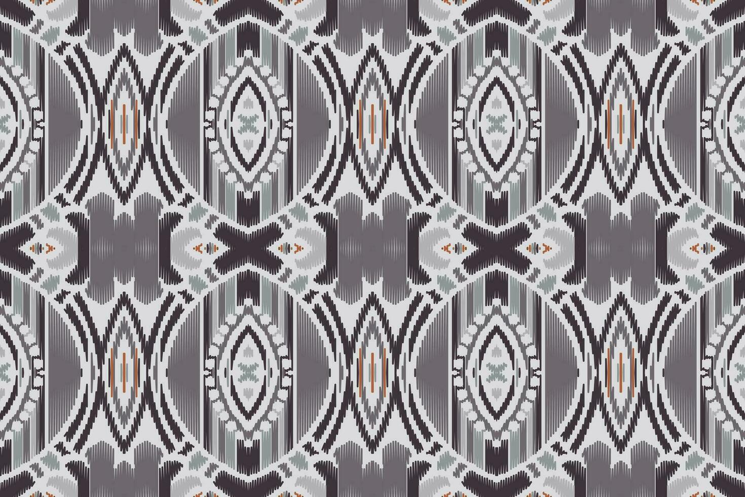 Ikat Floral Paisley Embroidery Background. Ikat Fabric Geometric Ethnic Oriental Pattern traditional.aztec Style Abstract Vector illustration.design for Texture,fabric,clothing,wrapping,sarong.