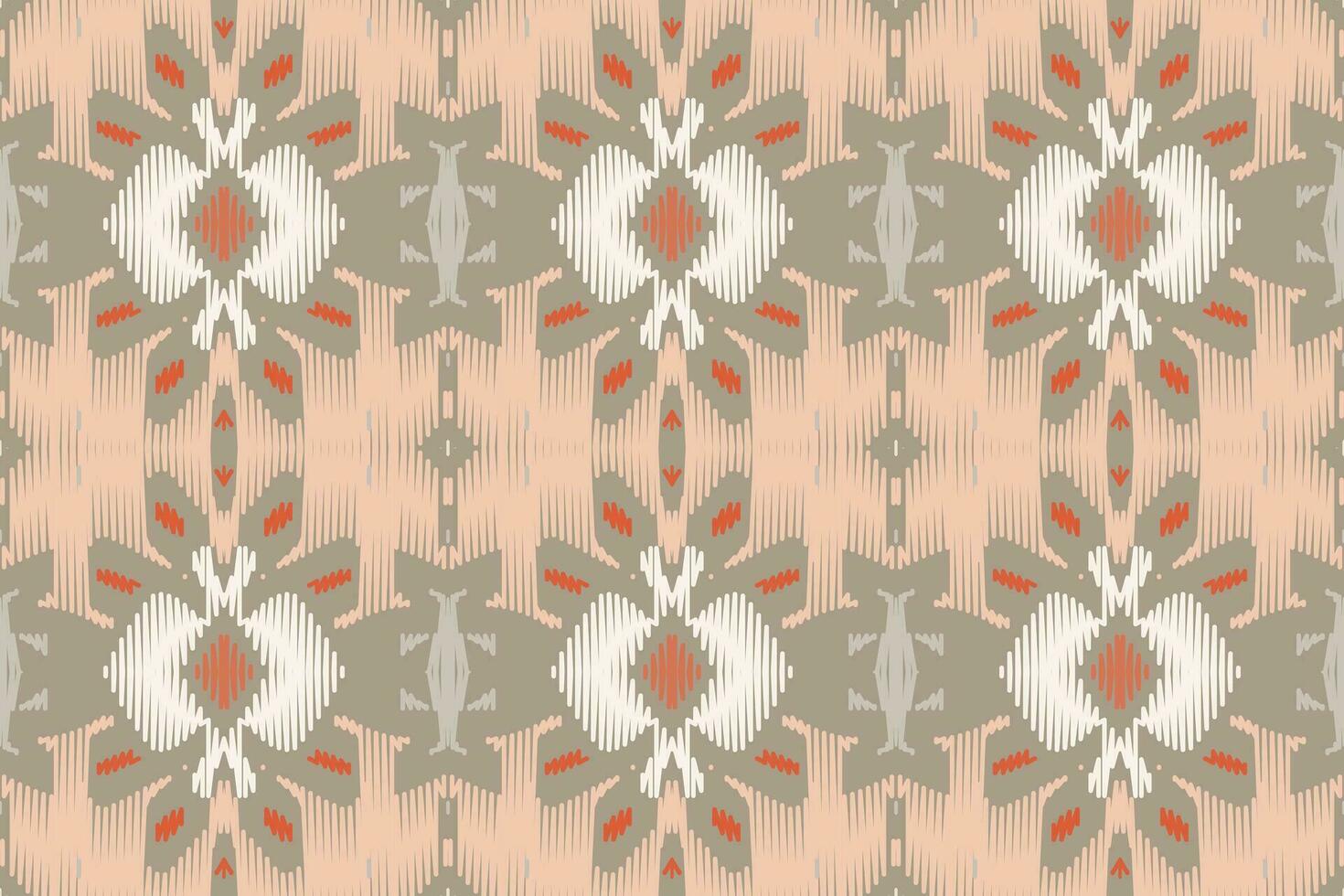 Ikat Damask Embroidery Background. Ikat Damask Geometric Ethnic Oriental Pattern traditional.aztec Style Abstract Vector illustration.design for Texture,fabric,clothing,wrapping,sarong.