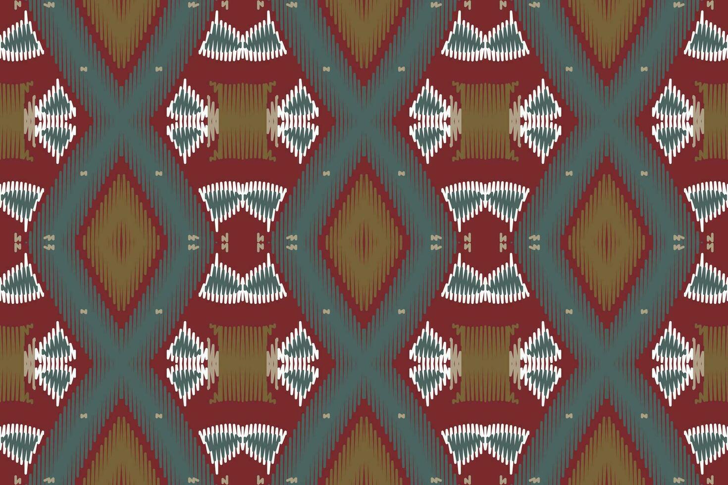 Ikat Damask Embroidery Background. Ikat Stripe Geometric Ethnic Oriental Pattern traditional.aztec Style Abstract Vector illustration.design for Texture,fabric,clothing,wrapping,sarong.