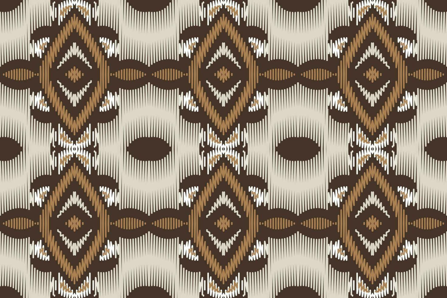 Ikat Seamless Pattern Embroidery Background. Ikat Stripes Geometric Ethnic Oriental Pattern Traditional. Ikat Aztec Style Abstract Design for Print Texture,fabric,saree,sari,carpet. vector