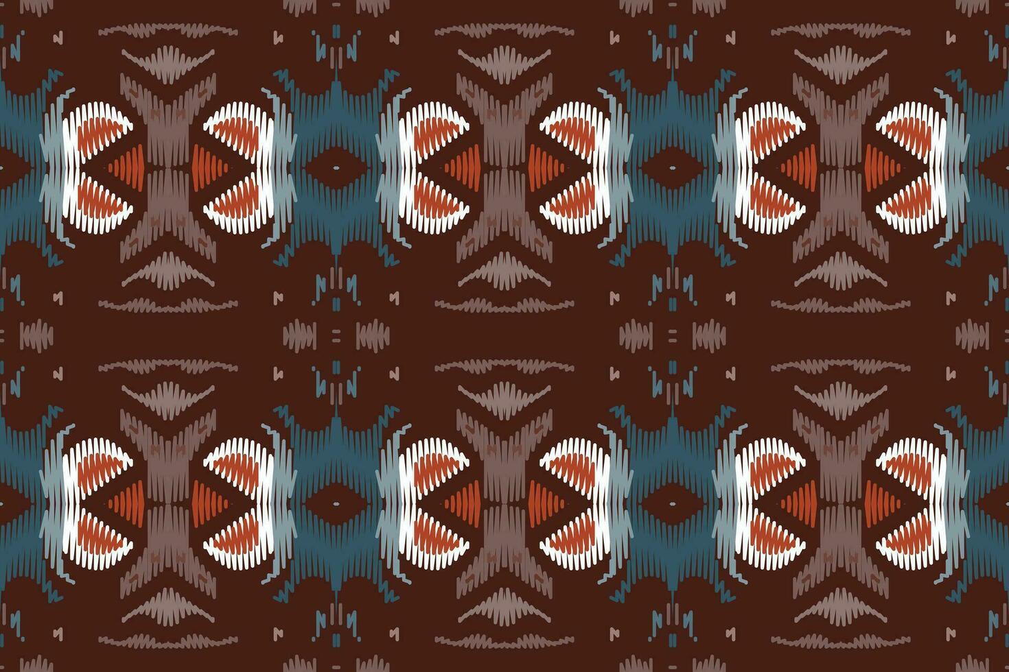 Ikat Fabric Paisley Embroidery Background. Ikat Fabric Geometric Ethnic Oriental Pattern traditional.aztec Style Abstract Vector illustration.design for Texture,fabric,clothing,wrapping,sarong.