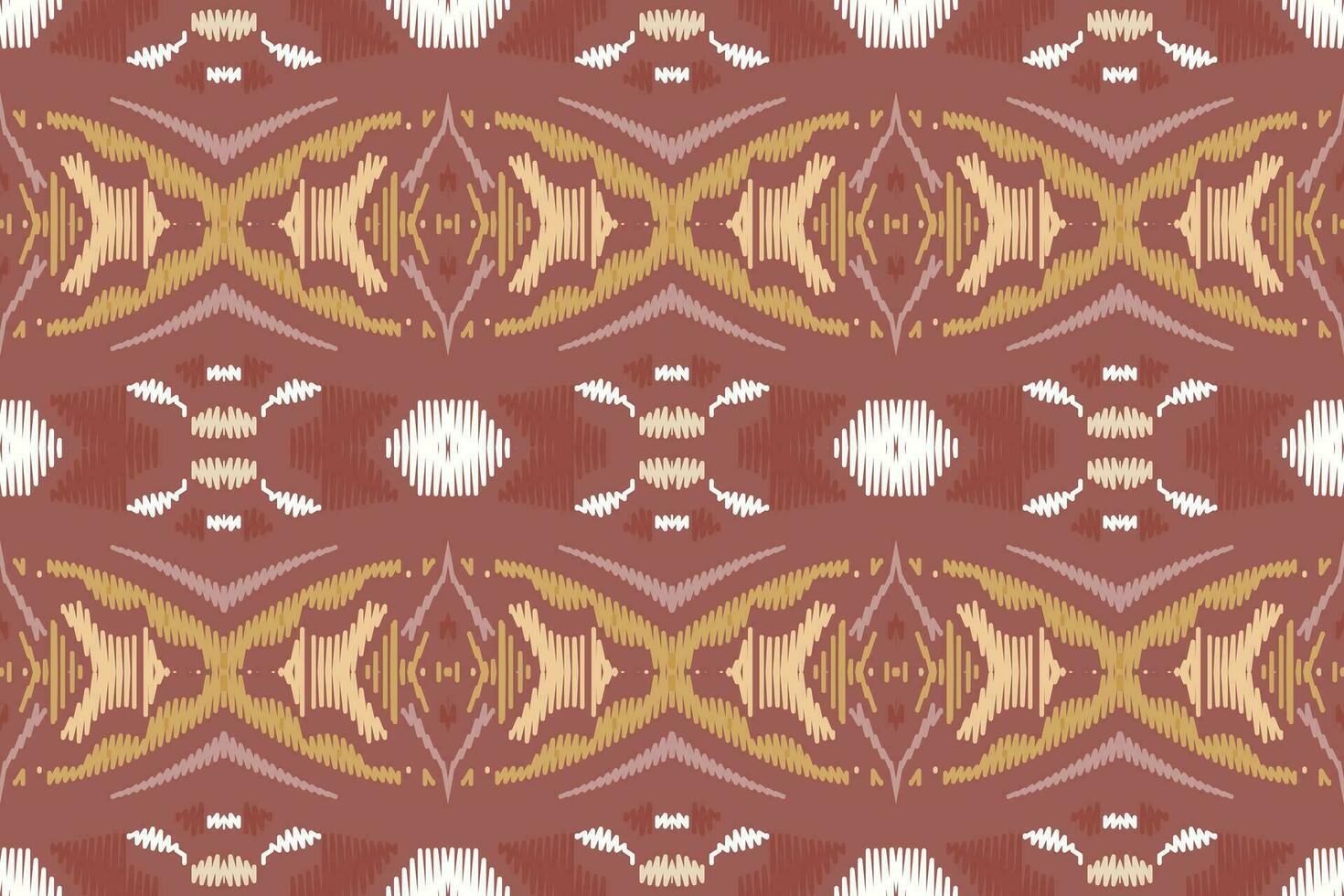 Ikat Damask Paisley Embroidery Background. Ikat Frame Geometric Ethnic Oriental Pattern Traditional. Ikat Aztec Style Abstract Design for Print Texture,fabric,saree,sari,carpet. vector